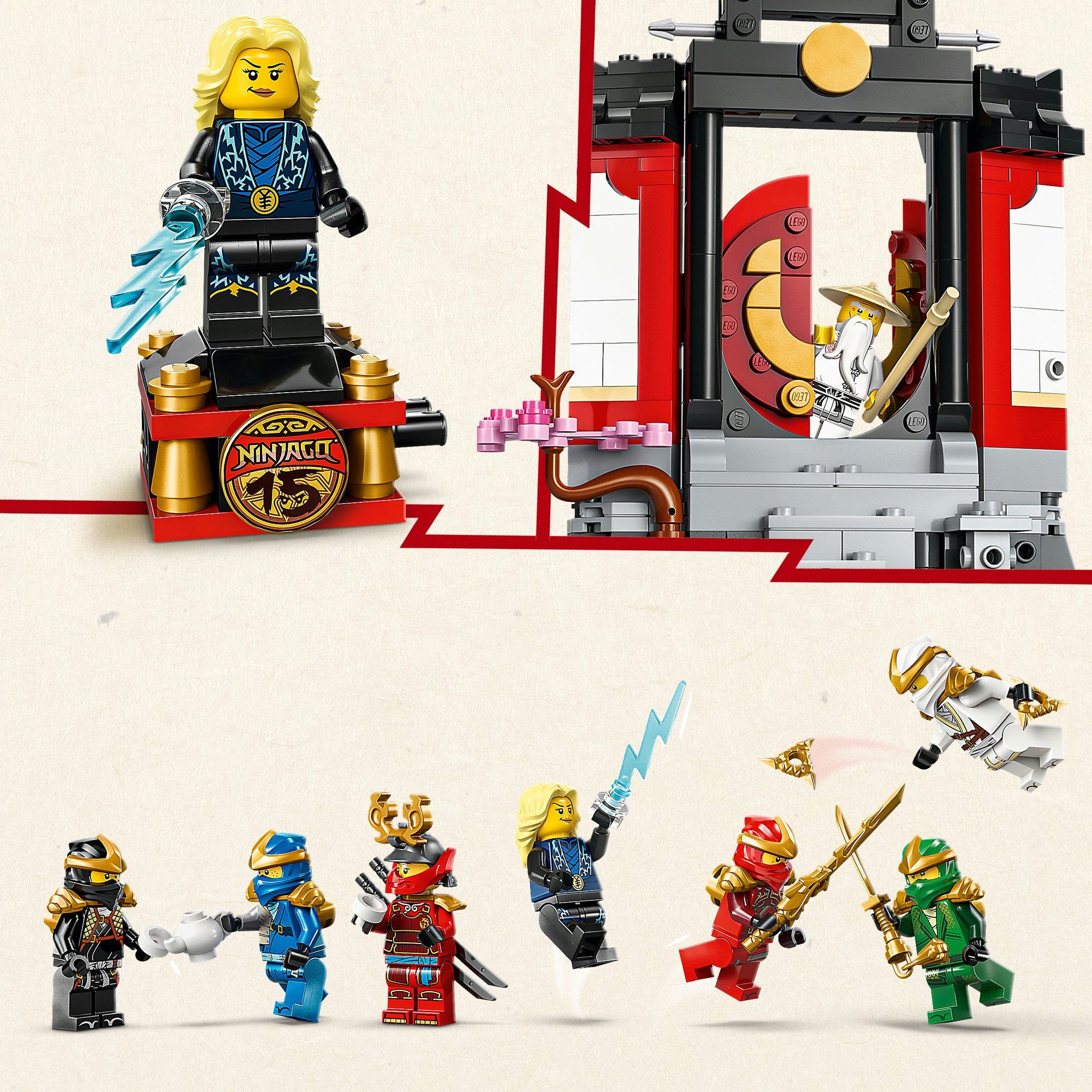 LEGO Ninjago 71866 15. Jubiläums-Display mit Ninja-Figuren