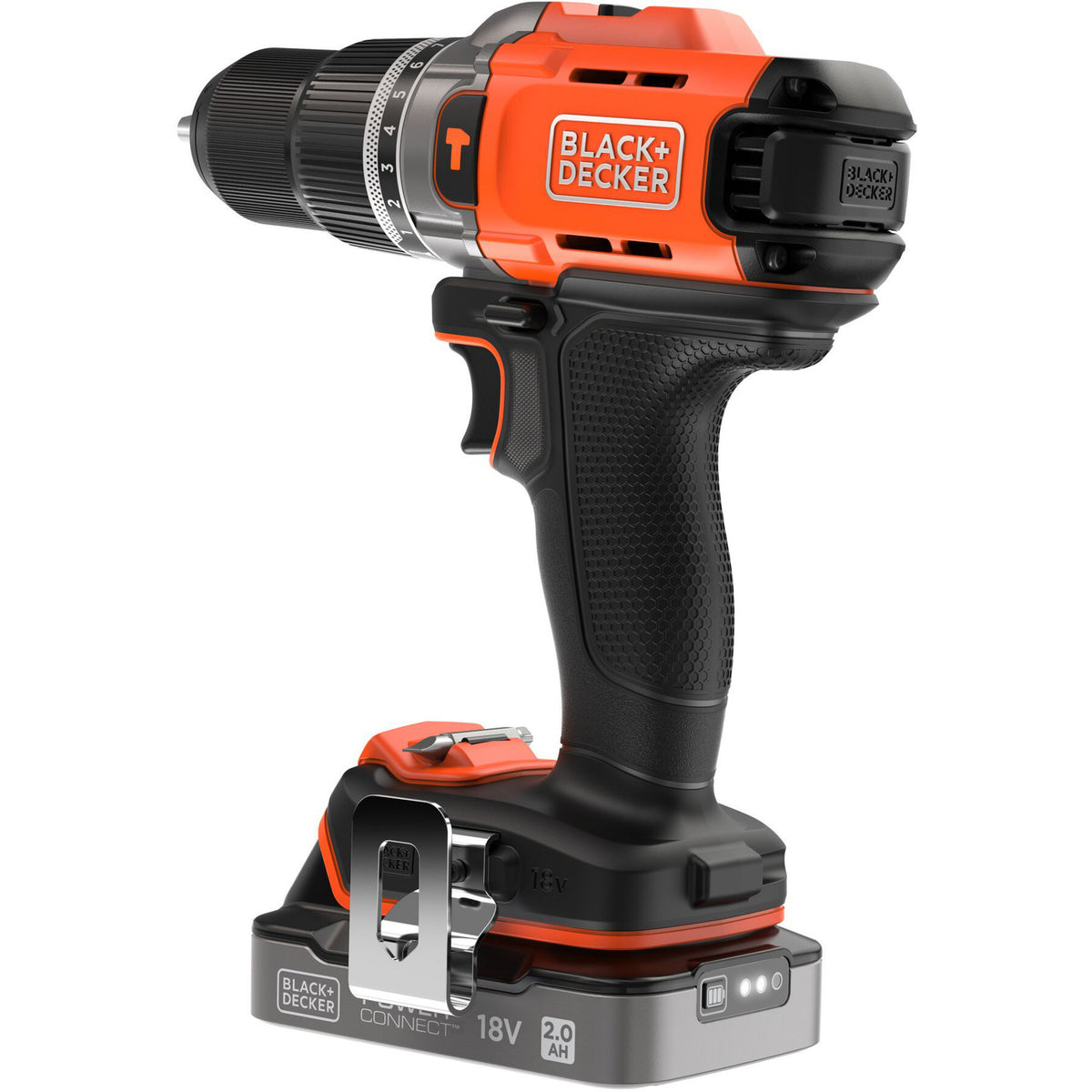 Black+decker 18v schroefklopboormachine + 18v pendeldecoupeerzaag bundel (zwart oranje)