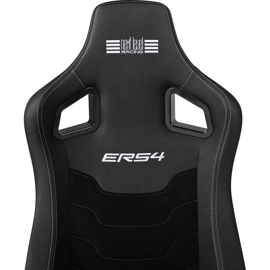 Next level racing ers4 elite reclining seat - pu leder suède edition gamestoel (zwart)