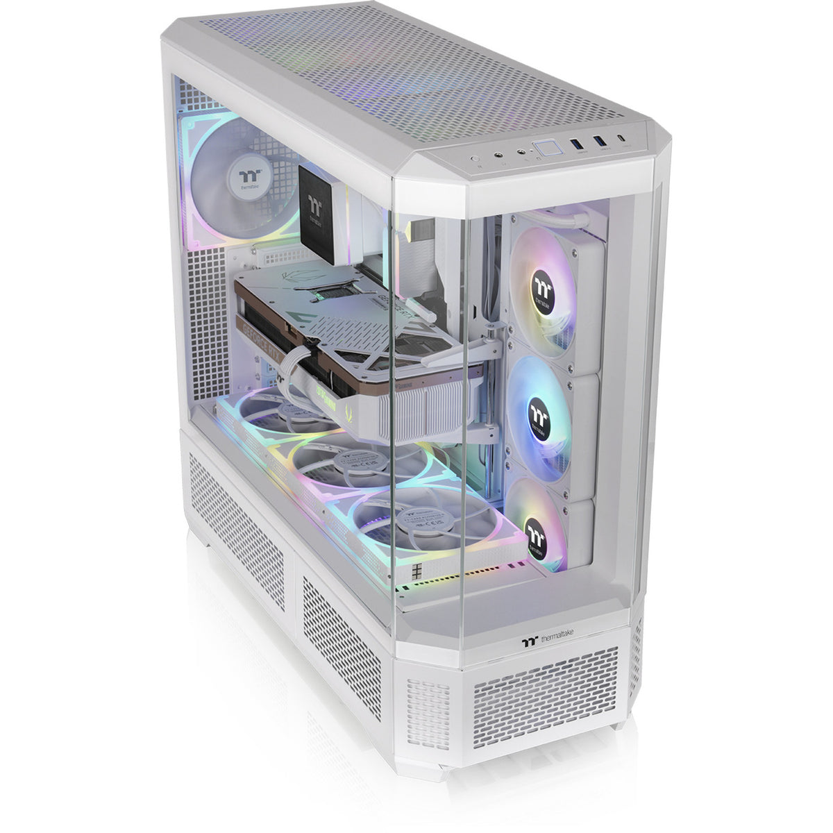 Thermaltake view 600 tg snow big tower behuizing (wit | 2x usb-a | 1x usb-c | tempered glass)