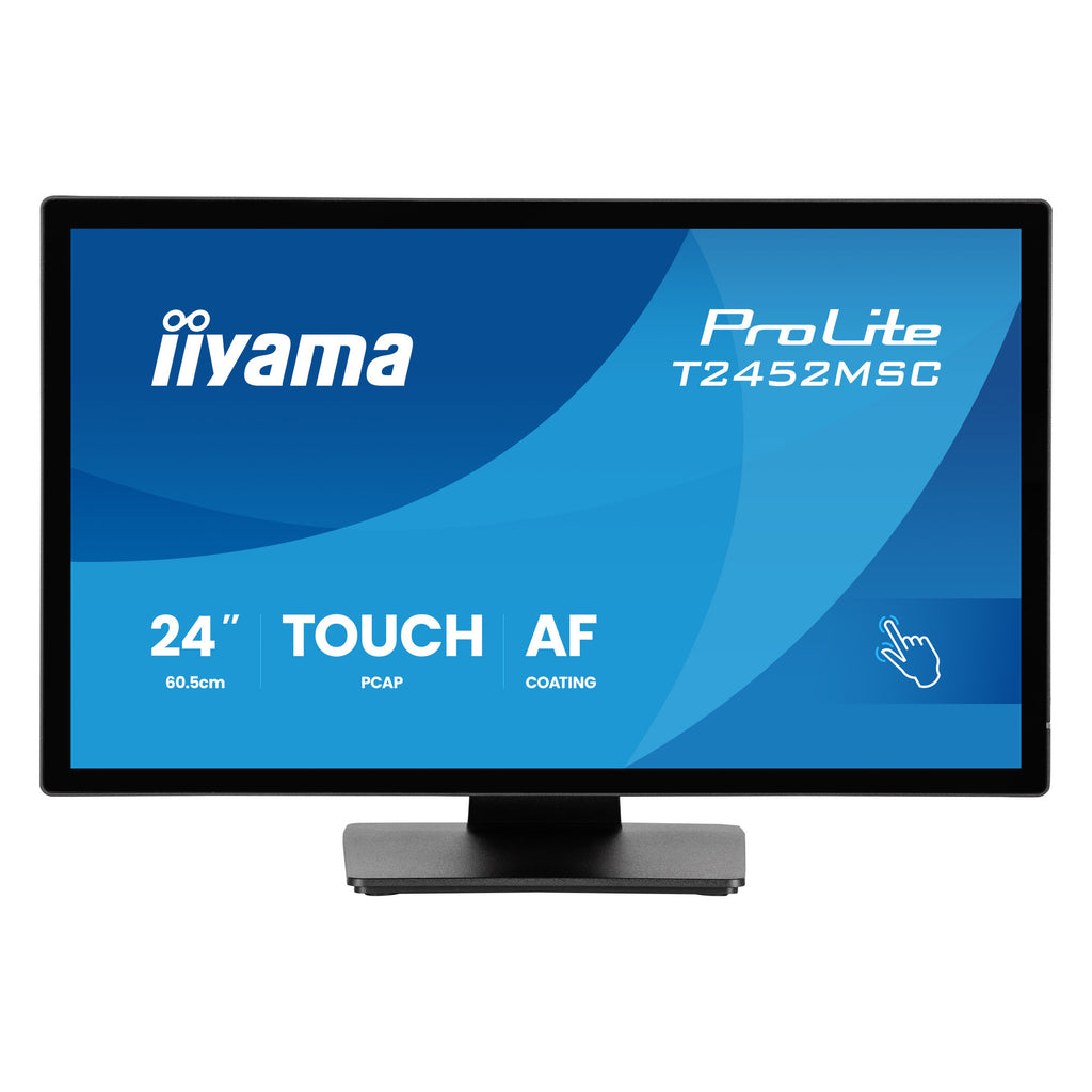 Iiyama prolite t2452msc-b2 24 touchscreen monitor (zwart, 1x displayport, 1x hdmi, 2x usb-a, 120 hz)