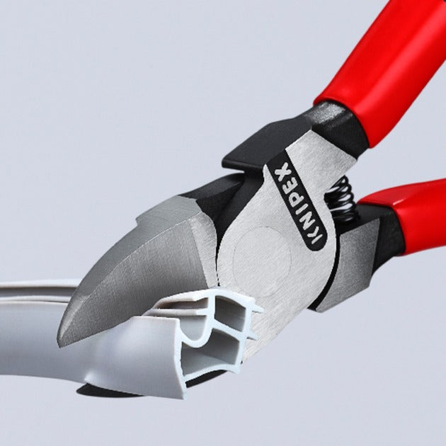Knipex zijsnijtang voor kunststof 72 01 160 kniptang (rood)