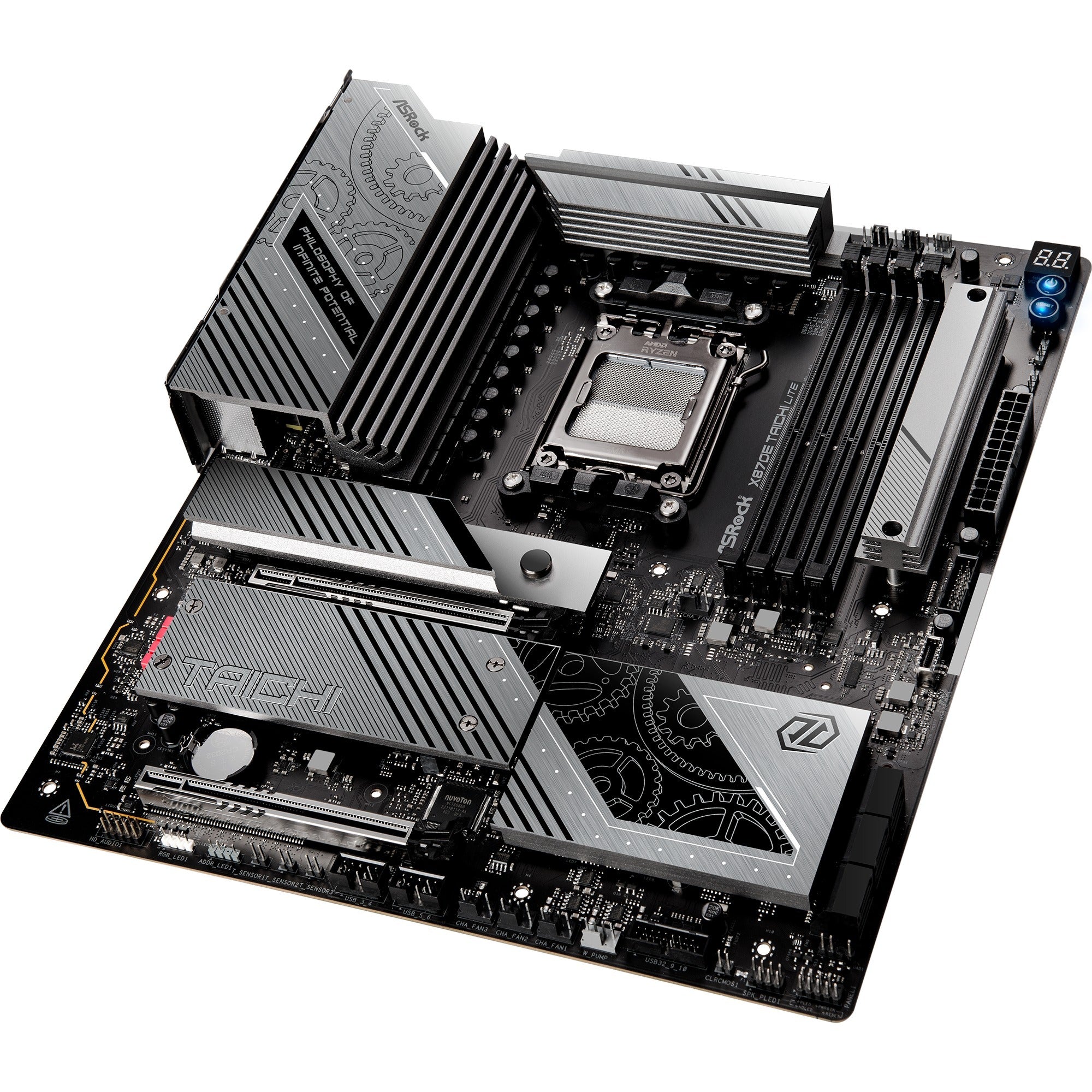 Asrock x870e taichi lite socket am5 moederbord (raid, 5 gb-lan, wi-fi 7, bt, e-atx)
