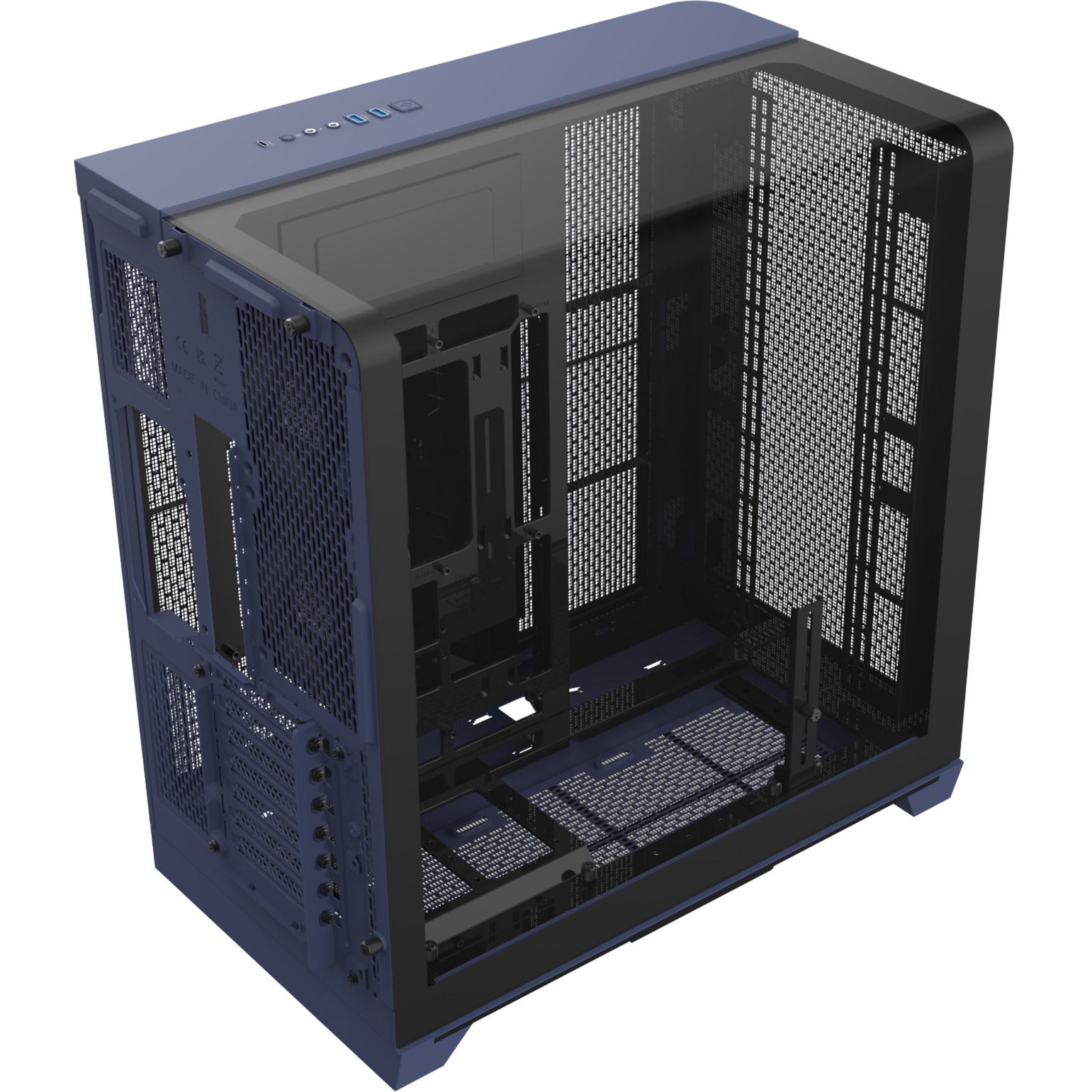 Thermaltake view 390 air future dusk midi tower behuizing (paars | 2x usb-a | 1x usb-c | tempered glass)