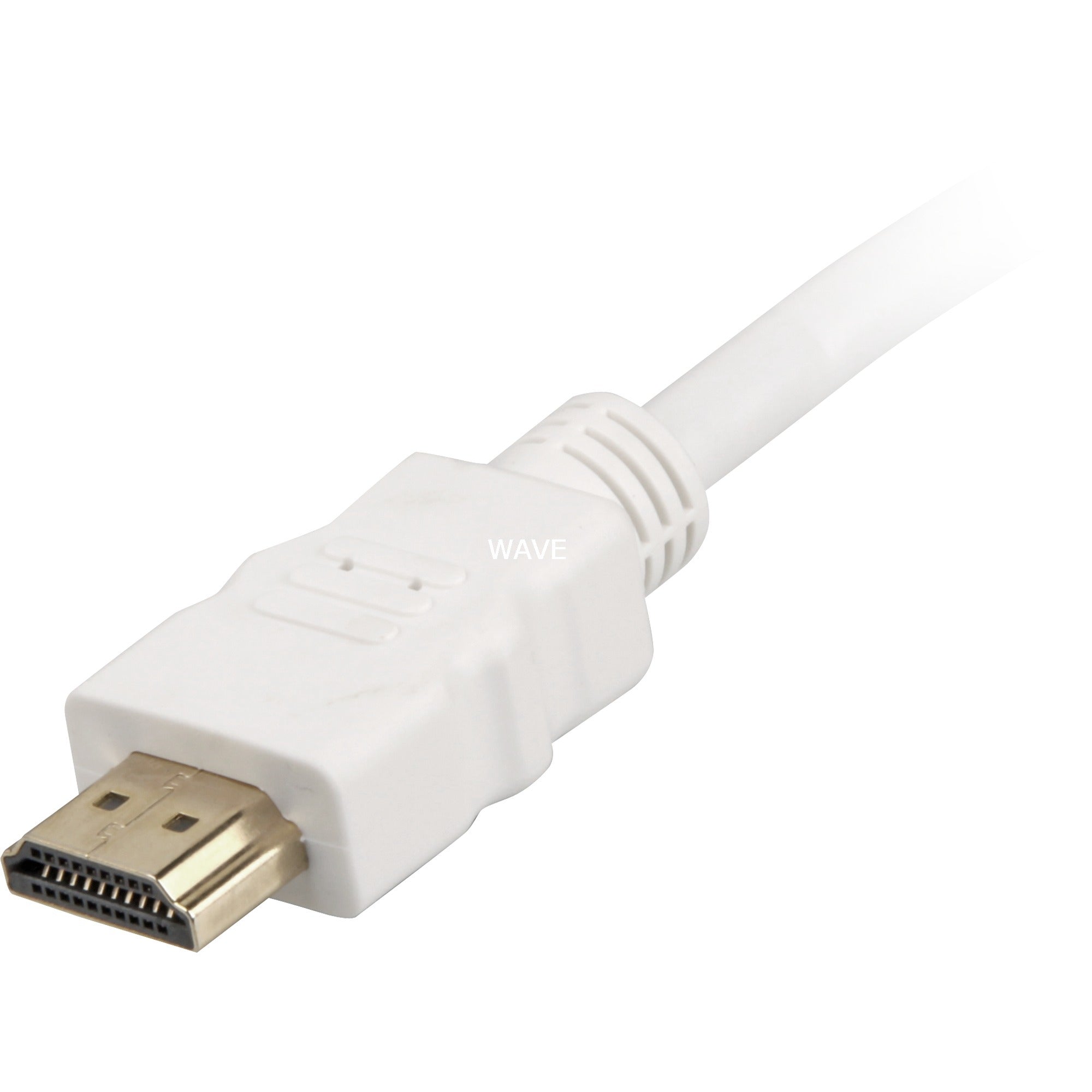 Sharkoon high speed hdmi kabel met ethernet (wit, 1 meter, 4k, verguld)