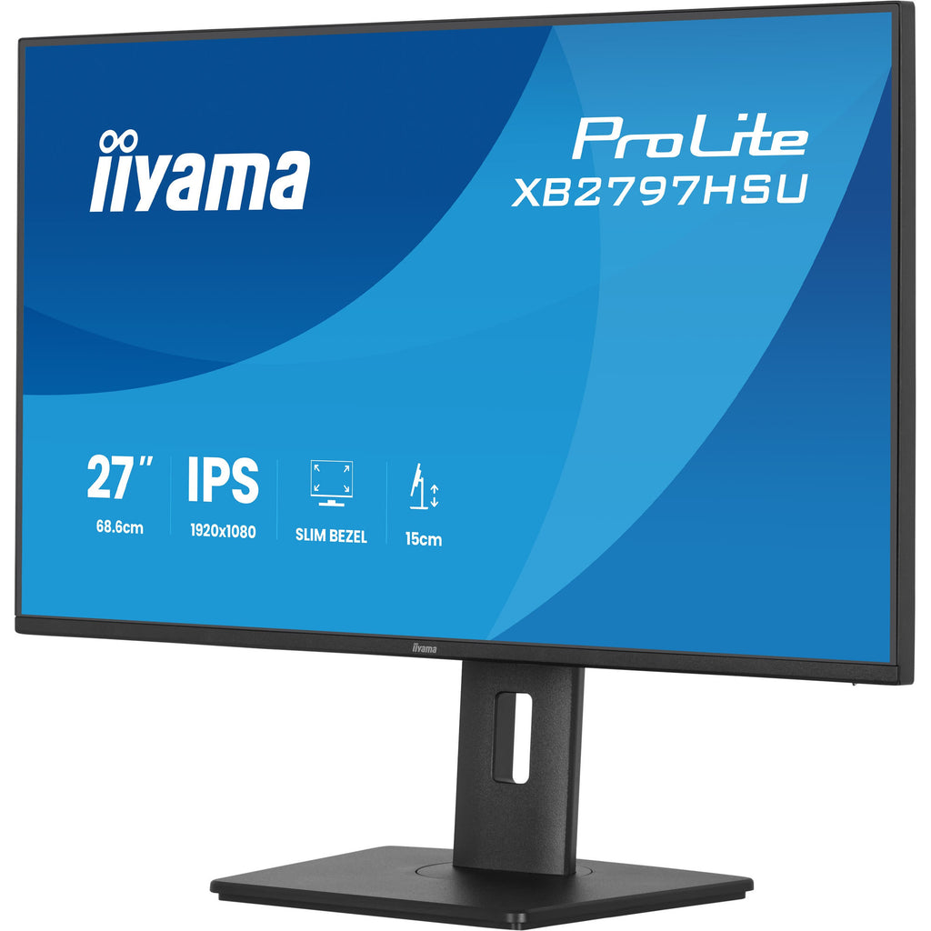 Iiyama prolite xb2797hsu-b1 27 monitor (zwart, 120 hz, hdmi, displayport, usb-c, audio)