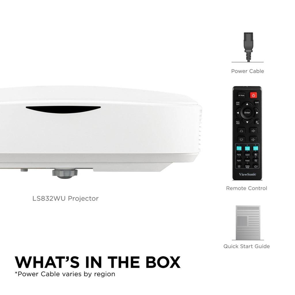 Viewsonic ls832wu wuxga ultra short throw laserprojector (wit, 5000 ansi lumen)