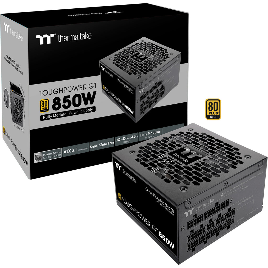 Thermaltake toughpower gt modulaire 850 watt voeding (zwart, 4x pcie)