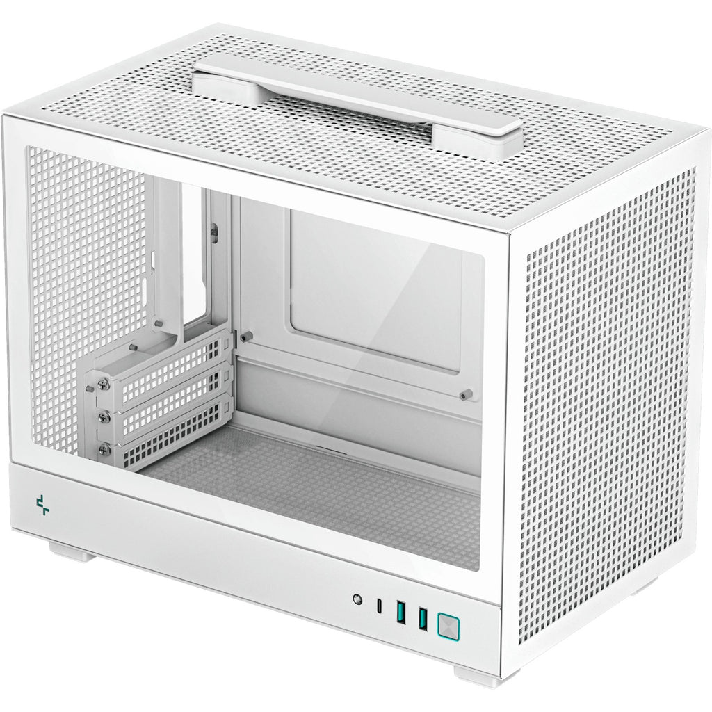 Deepcool ch160 mini tower behuizing (wit | 2x usb-a | 1x usb-c | tempered glass)