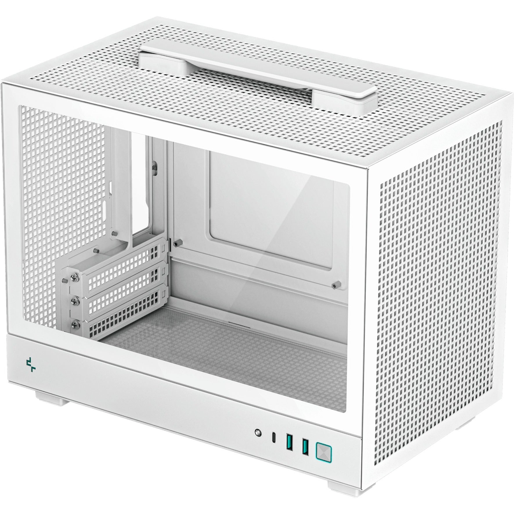 Deepcool ch160 mini tower behuizing (wit | 2x usb-a | 1x usb-c | tempered glass)