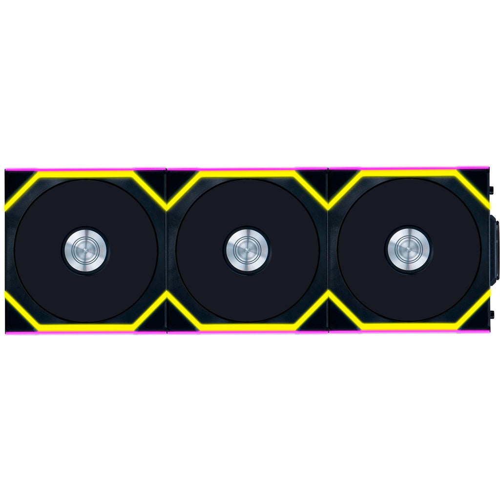 Lian li uni fan sl120 wireless rgb case fans (zwart, 3 stuks, 120 x 124.5 x 28 mm, pwm)