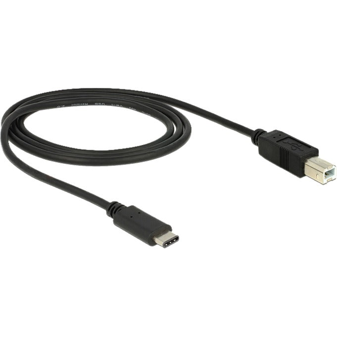Delock usb-c 2.0 > usb-b kabel (zwart, 1 meter)