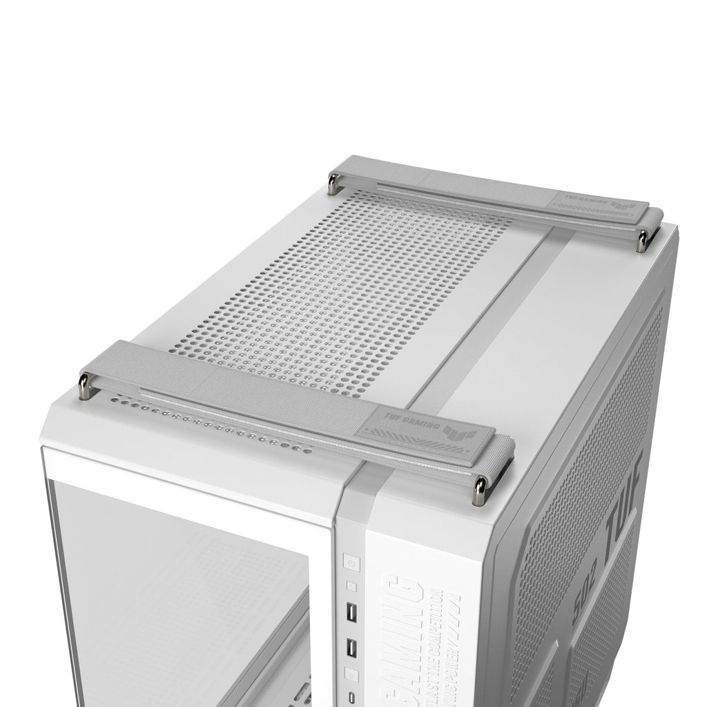 Asus tuf gaming gt502 horizon argb midi tower behuizing (wit | 3x usb-a | 1x usb-c | tempered glass)