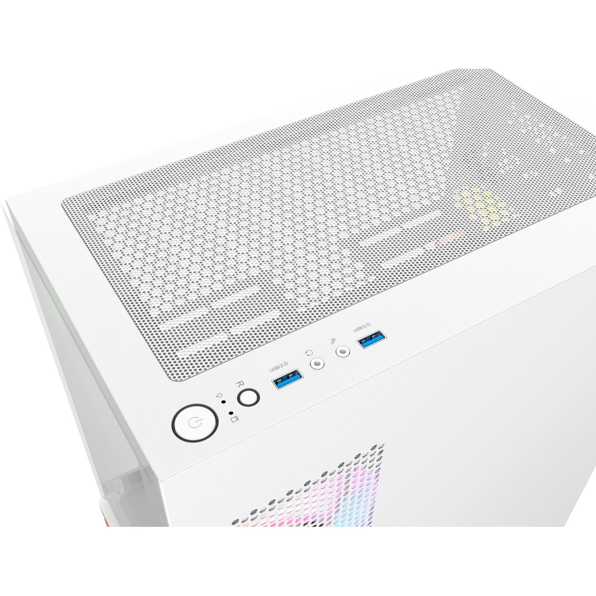 Thermaltake view 170 ws argb mini tower behuizing (wit houtkleur | 2x usb-a | rgb | tempered glass)
