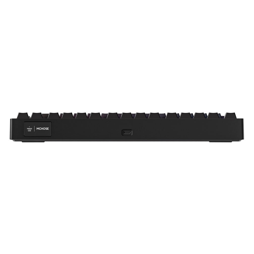 Mchose g75 pro tri-mode gasket structuur mechanisch gaming toetsenbord (zwart roze, us lay-out, ktt cabbage tofu v2, 75%, rgb, hot swap, pbt double-shot, 2.4 ghz usb-c bluetooth)