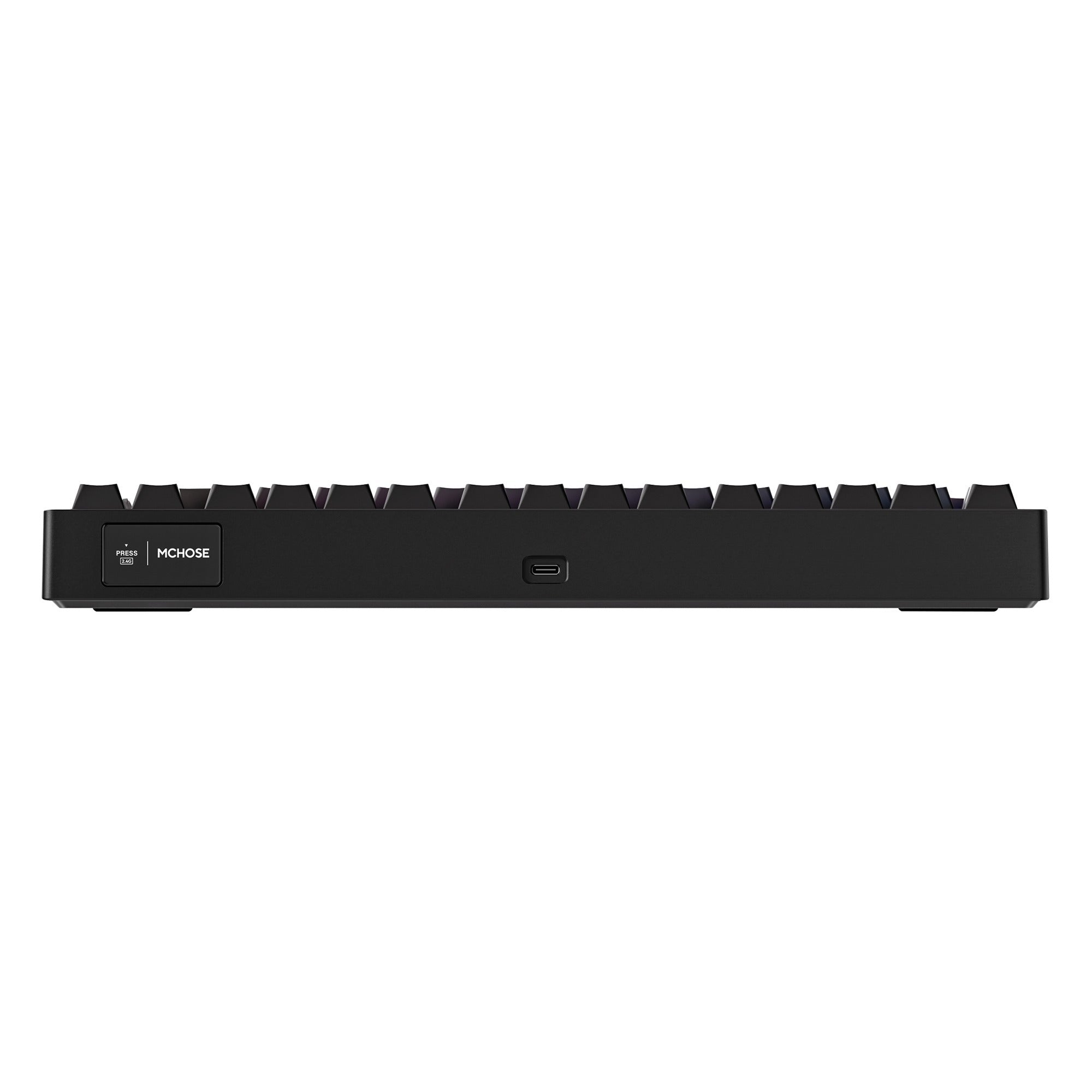 Mchose g75 pro tri-mode gasket structuur mechanisch gaming toetsenbord (zwart roze, us lay-out, ktt cabbage tofu v2, 75%, rgb, hot swap, pbt double-shot, 2.4 ghz usb-c bluetooth)