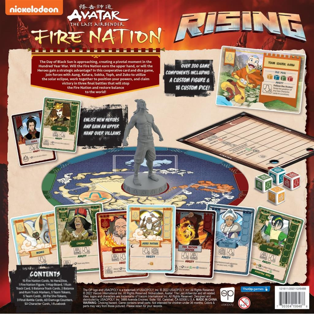 European player network rising - avatar the last airbender: fire nation bordspel (engels, 1 - 5 spelers, 60 minuten, vanaf 10 jaar)