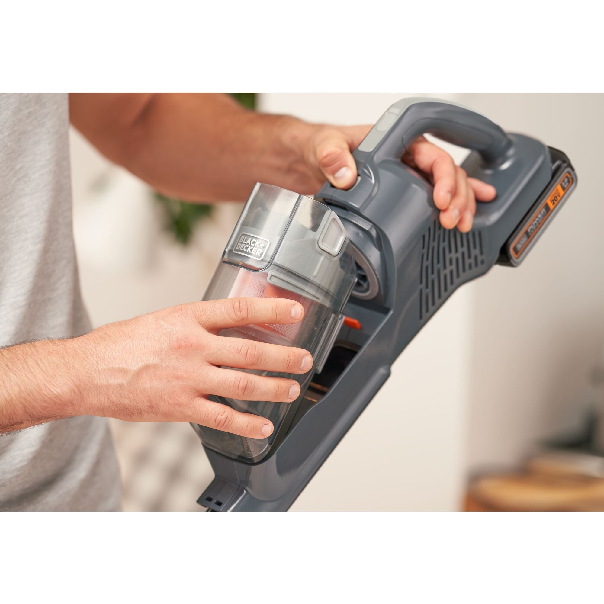 Black+decker bhfea18d1-qw 18v 2.0ah 2-in-1 steelstofzuiger met verwijderbare accu (18v 2.0ah accu en oplader inbegrepen)