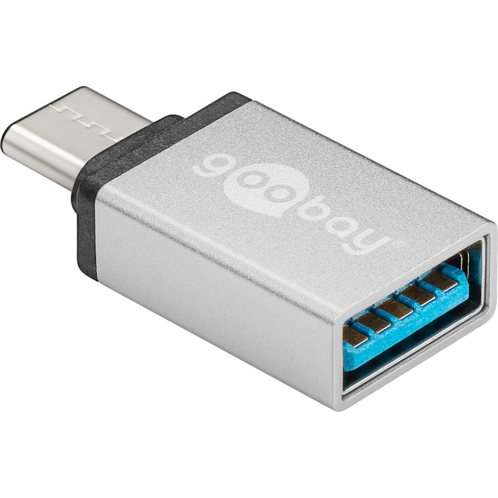 Goobay usb-c usb a otg superspeed adapter (zilver)