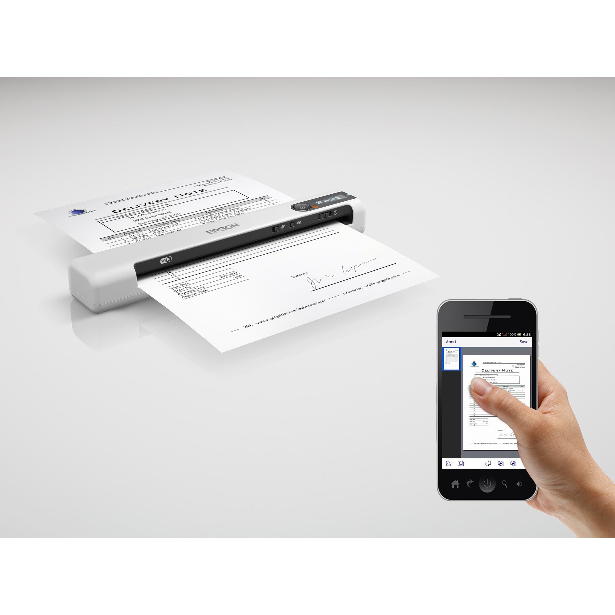 Epson workforce ds-80w feedscanner (grijs)