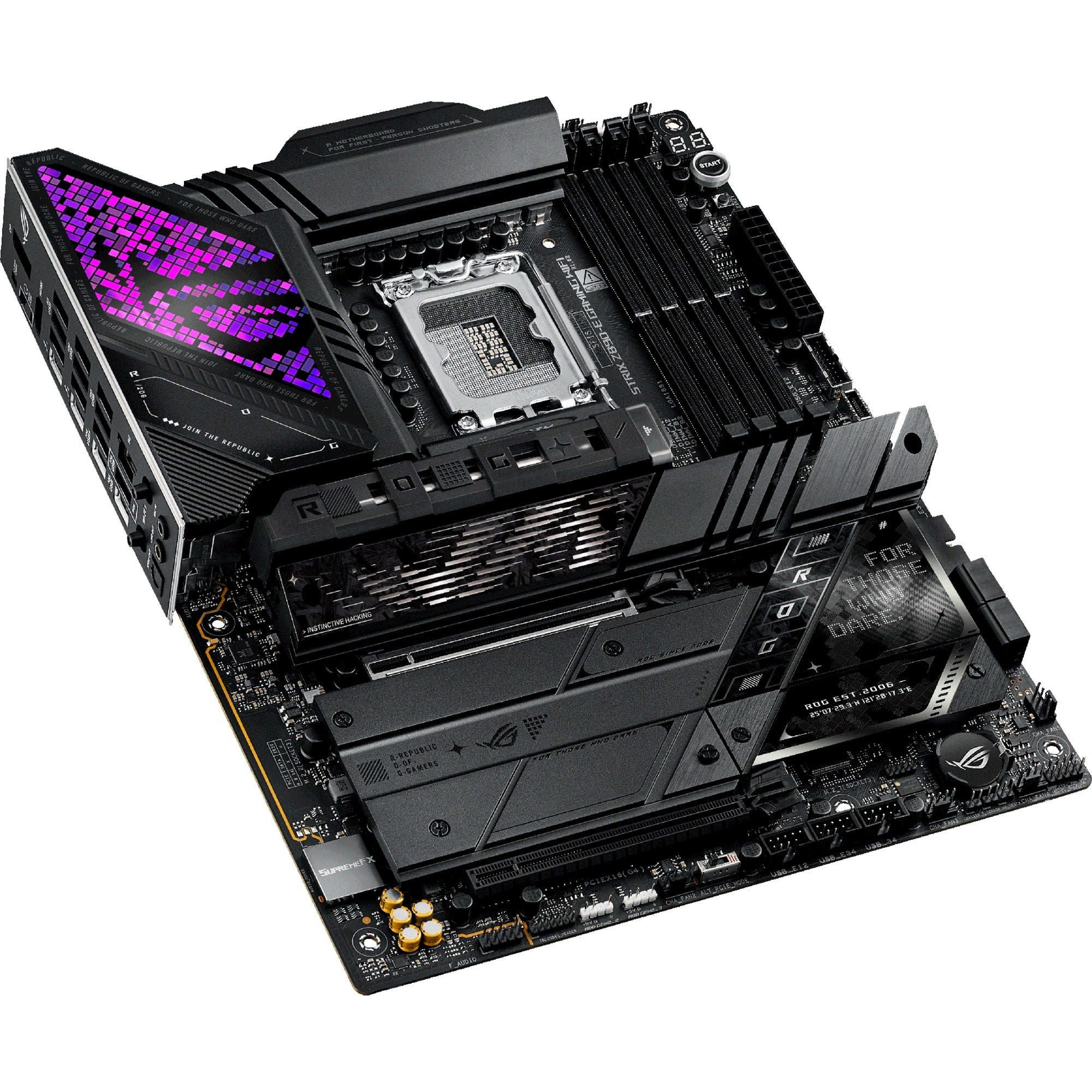 Asus rog strix z890-e gaming wifi socket 1851 moederbord (zwart, raid, 5gb-lan, wi-fi 7, bt, sound, atx)