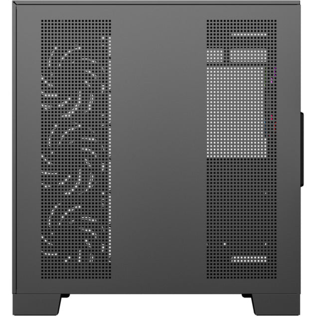 Xyz pc gear tesseract a-rgb midi tower behuizing (zwart | 2x usb-a | 1x usb-c | rgb | tempered glass)