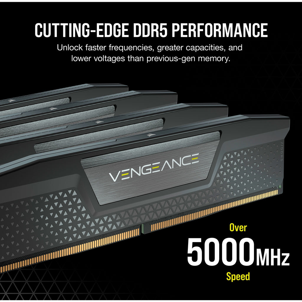 Corsair vengeance 32 gb ddr5-6400 (2x 16 gb) werkgeheugen (zwart, cmk32gx5m2b6400c32, xmp)