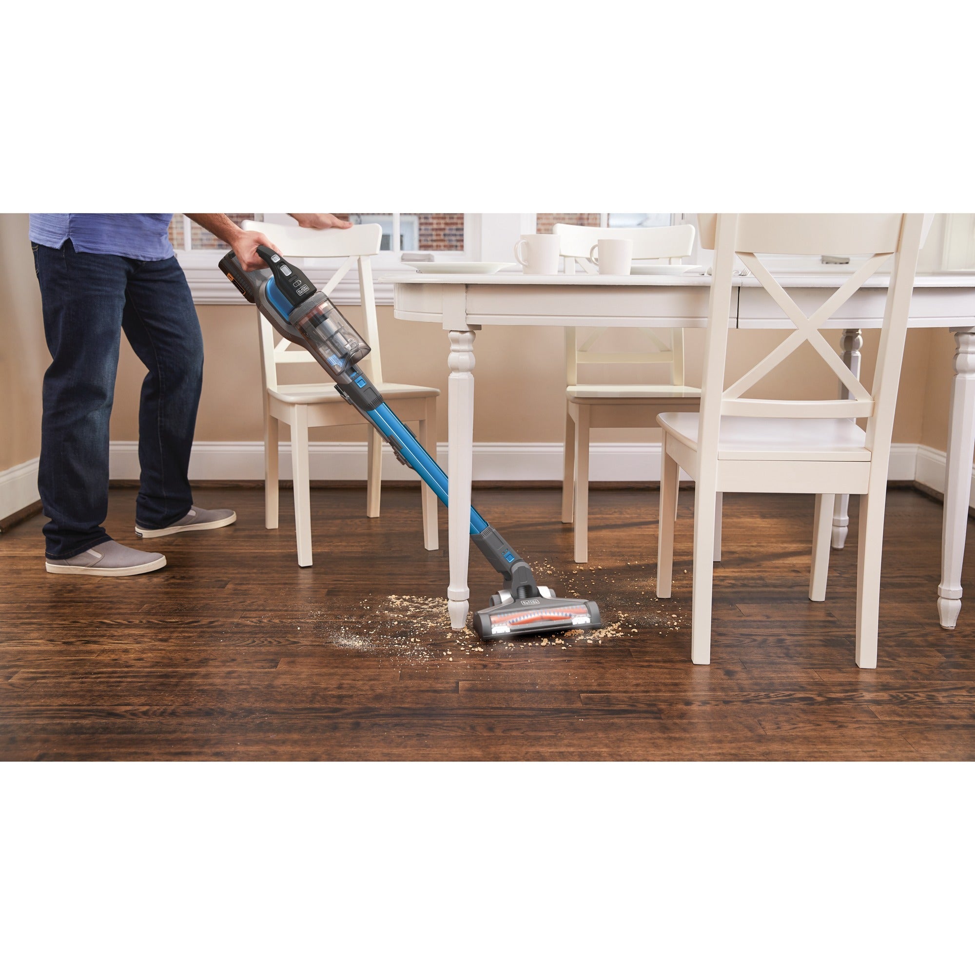 Black+decker 36v 4-in-1 steelstofzuiger (lichtblauw grijs)