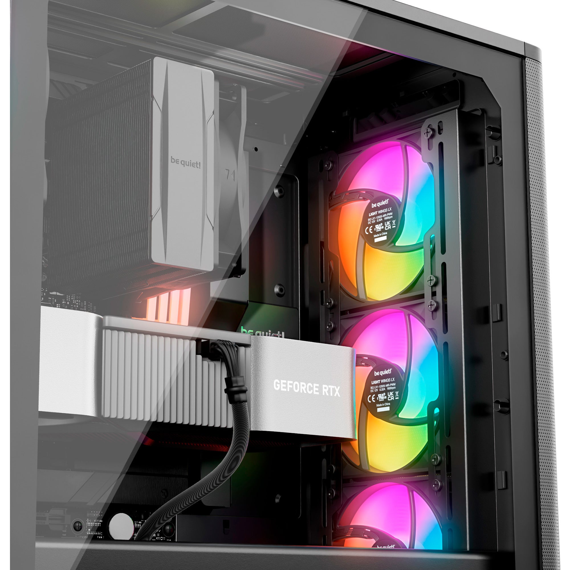 Be quiet! pure base 501 lx midi tower behuizing (zwart | 2x usb-a | 1x usb-c | rgb | tempered glass)