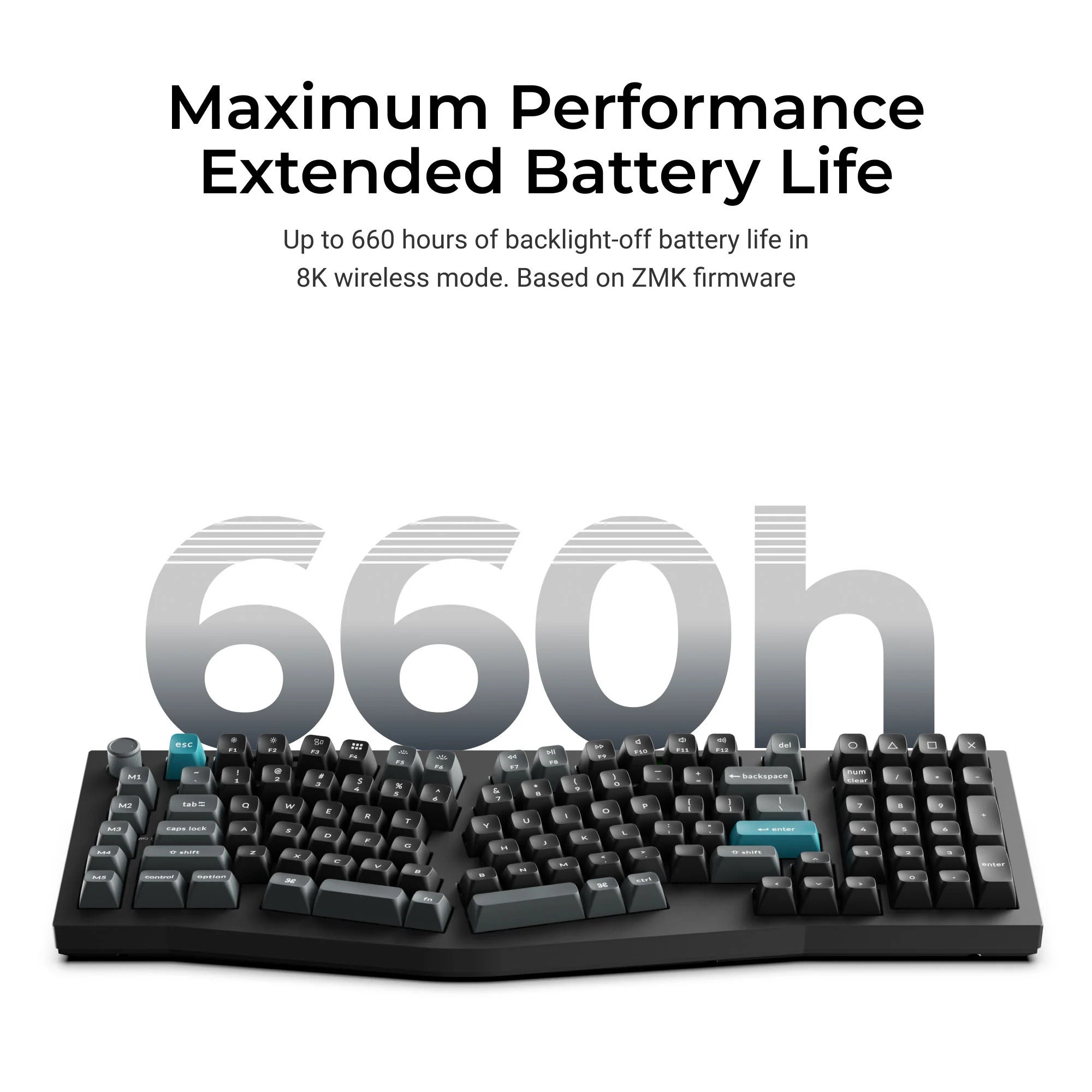 Keychron q13 ultra-m1 8k wireless custom mechanical keyboard (zwart, us lay-out (qwerty), silk pom red, 96%, rgb, hot swap, 8k, 2.4 ghz | bluetooth 5.2 | usb-c)