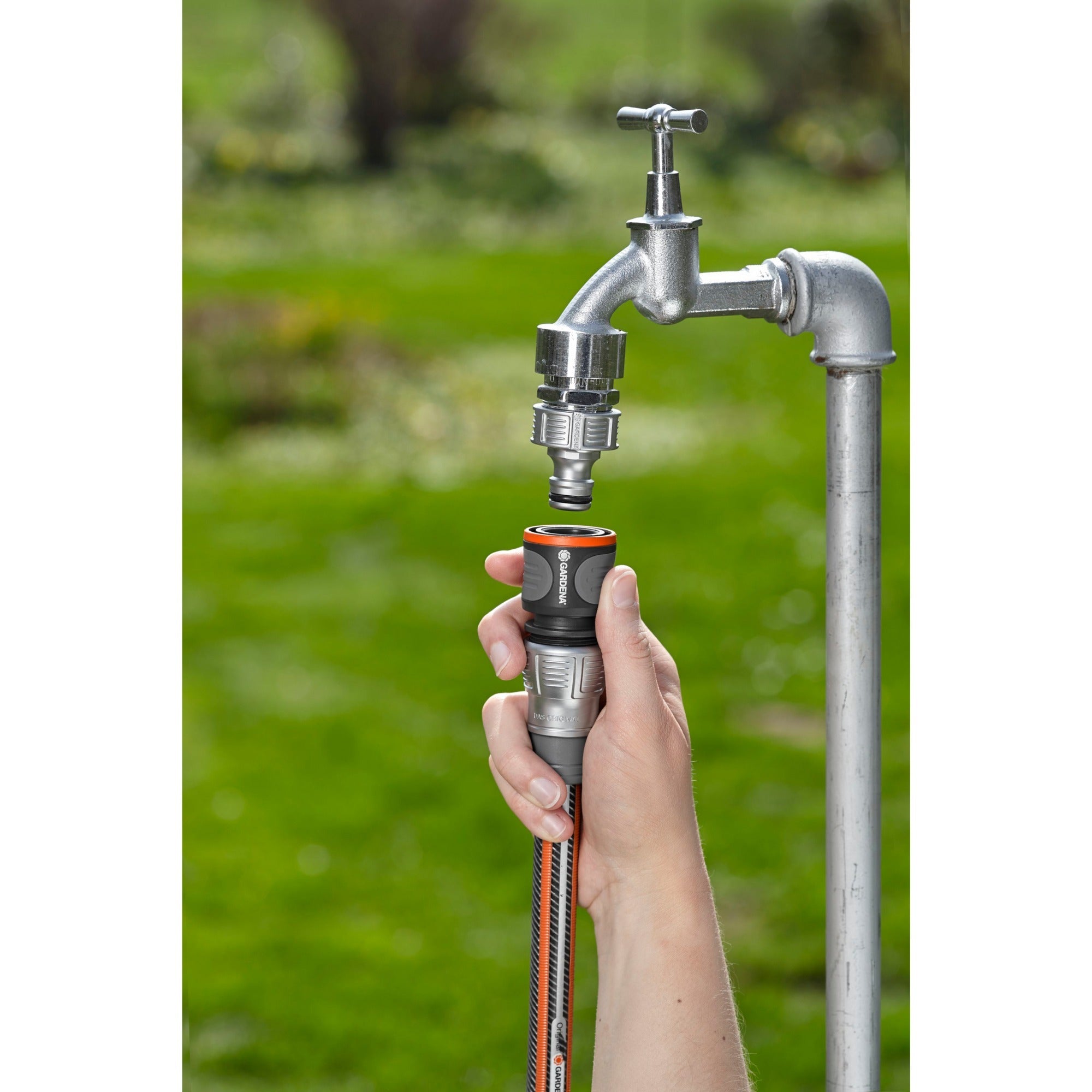 Gardena premium slangstuk 13 mm (1 2 ) - 15 mm (5 8 ) (grijs zilver, 18255-50)