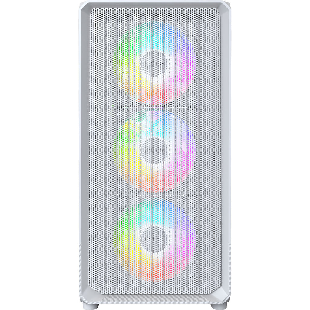Montech x5m midi tower behuizing (wit | 2x usb-a | 1x usb-c | rgb | tempered glass)