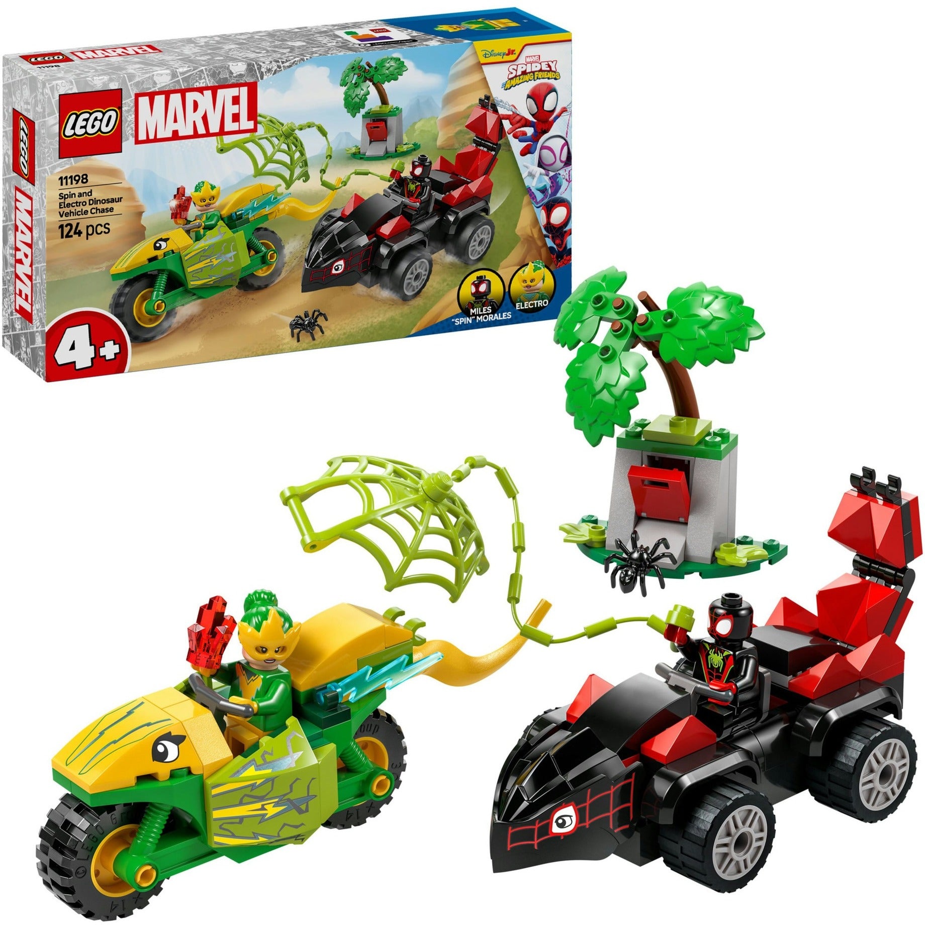 LEGO Spidey 11198 Spider und Electro Verfolgungsjagd mit Dinosaurierfahrzeugen