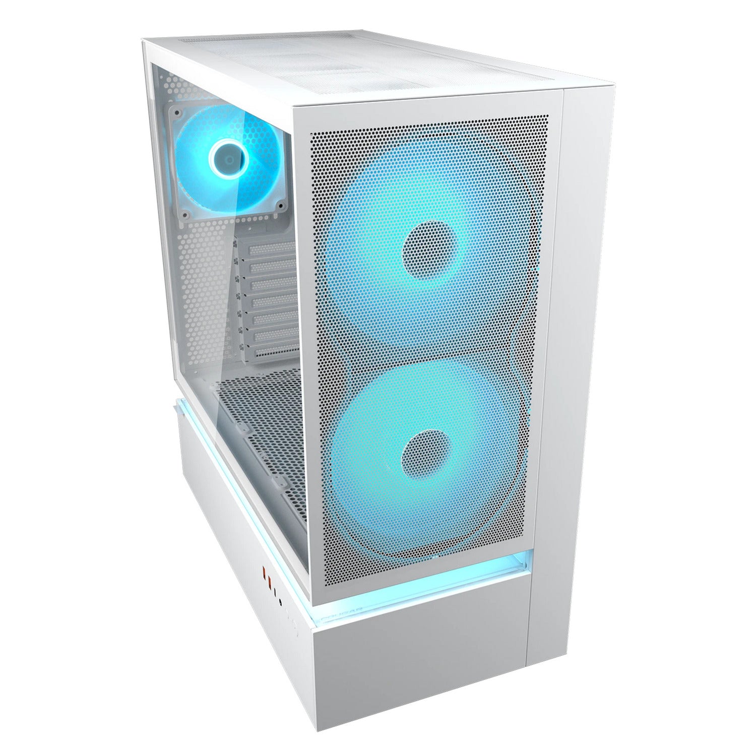 Cougar cfv235 mesh midi tower behuizing (wit | 2x usb-a | 1x usb-c | rgb | tempered glass)