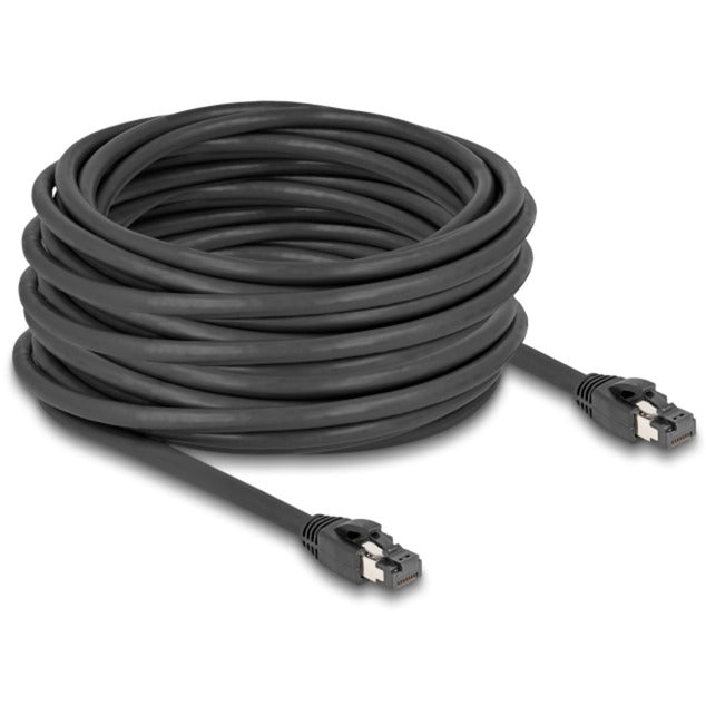 Delock netwerkkabel s ftp, rj-45 met cat.8.1 (zwart, 15 meter)