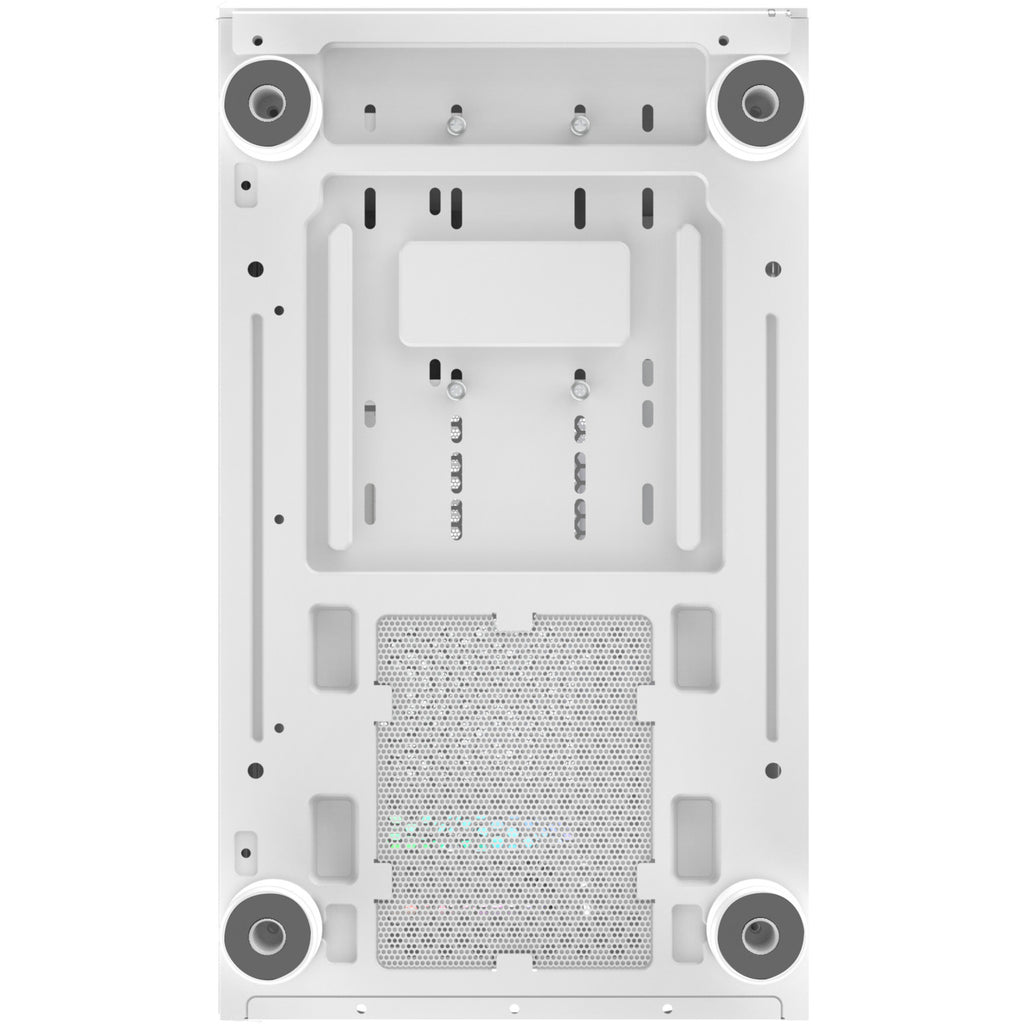 Thermaltake view 170 ws argb mini tower behuizing (wit houtkleur | 2x usb-a | rgb | tempered glass)