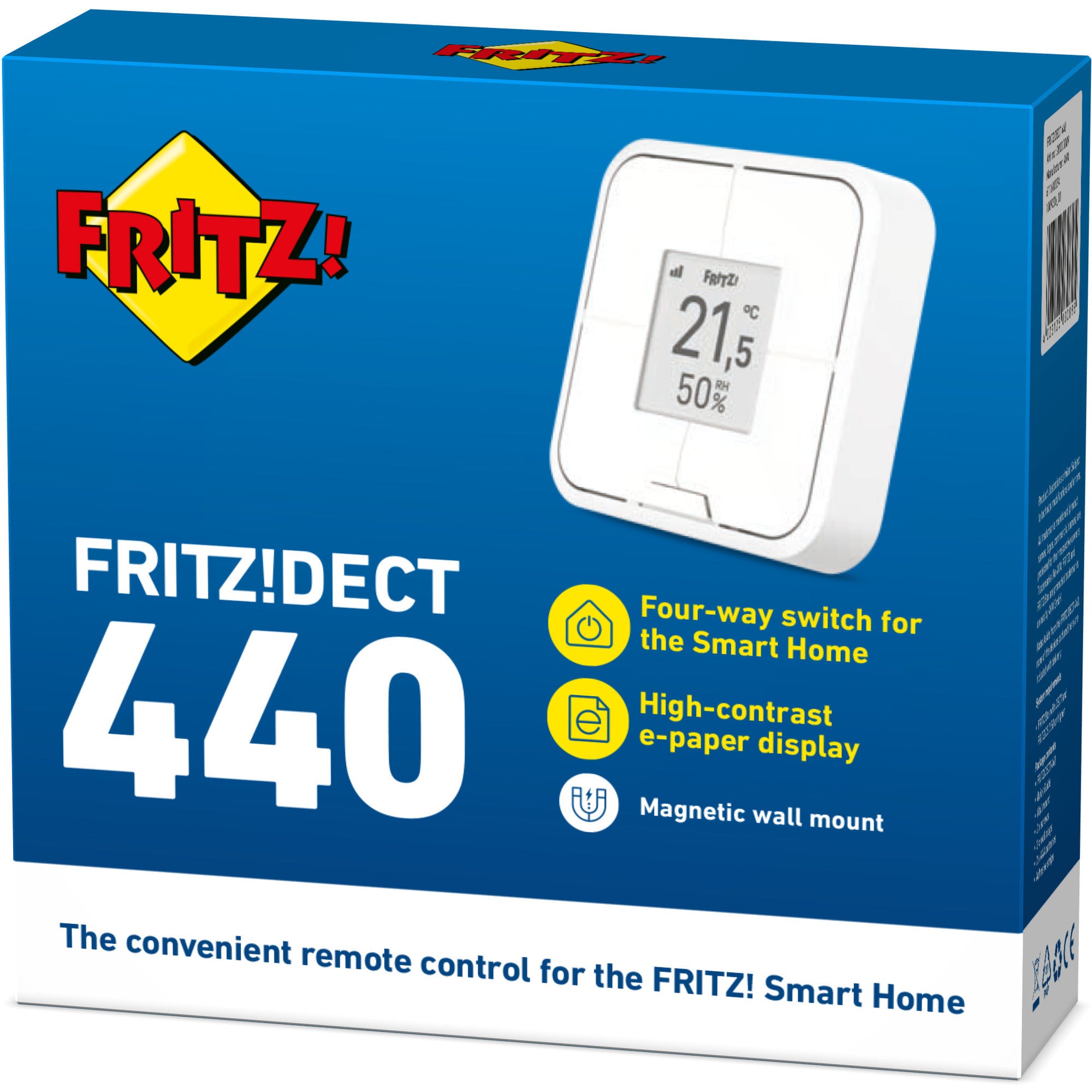 Fritz! dect 440 international draadloos schakelaar (wit, viervoudige schakelaar voor smarthome)