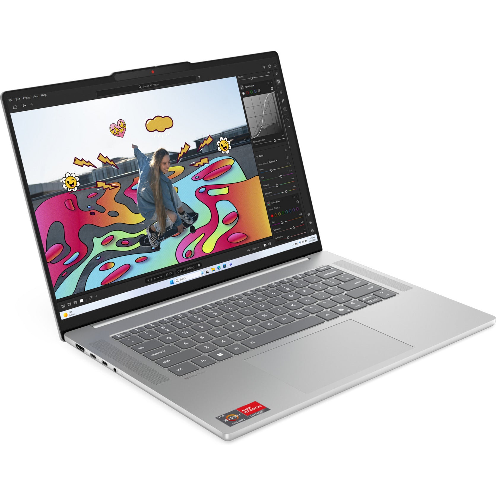 Lenovo ideapad slim 5 15arp10 (83j3004emh) 15.3 laptop (grijs | ryzen 7 7735hs | radeon 680m | 16 gb | 512 gb ssd)