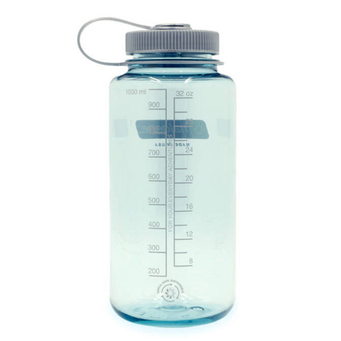 Nalgene wide mouth sustain water bottle, 1 liter drinkfles (lichtblauw)