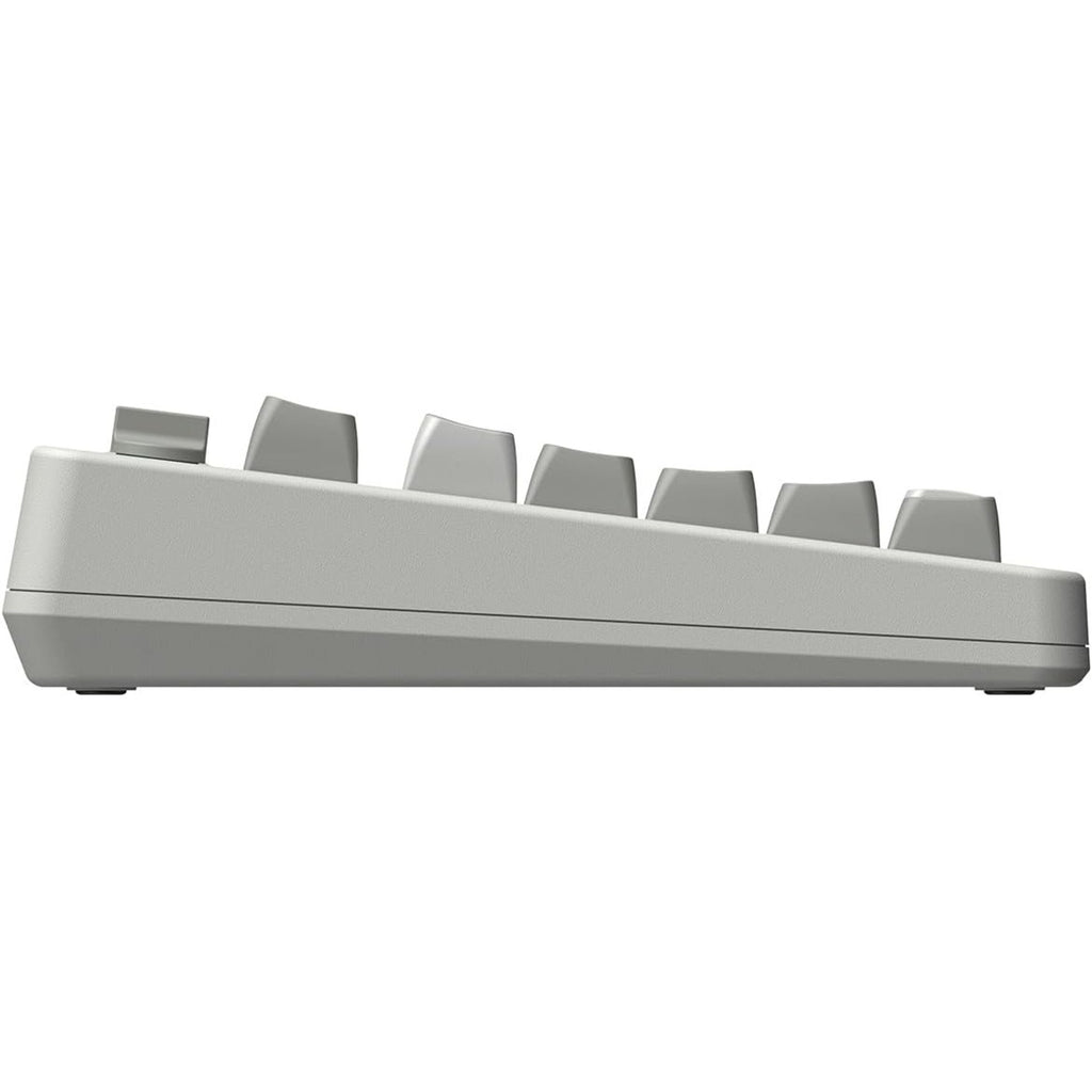 8bitdo retro mechanical keyboard m edition, gaming toetsenbord (grijs donkerrood, us lay-out, kailh box white, tkl, bluetooth low energy, wireless 2.4g, usb)
