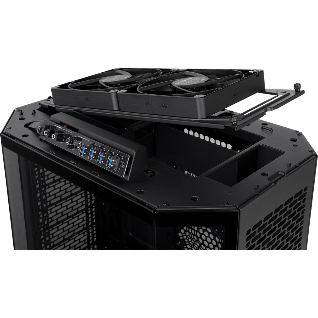 Thermaltake the tower 600 midi tower behuizing (zwart | 4x usb-a | 1x usb-c | tempered glass)