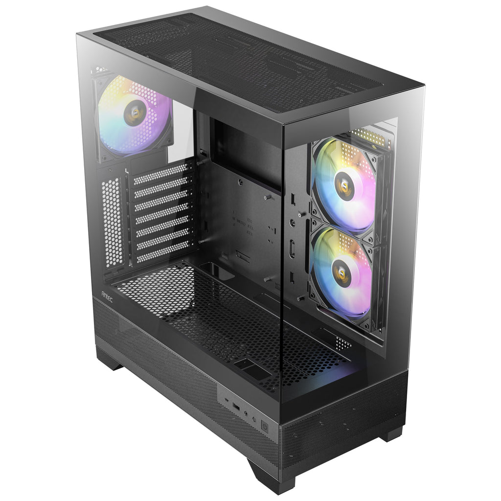 Antec cx700 argb midi tower behuizing (zwart | 1x usb-a | 1x usb-c | tempered glass)