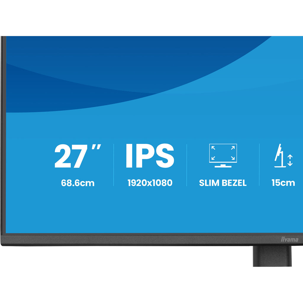 Iiyama prolite xb2793hsu-b1 27 monitor (zwart (mat), 120hz, hdmi, displayport, usb, audio)