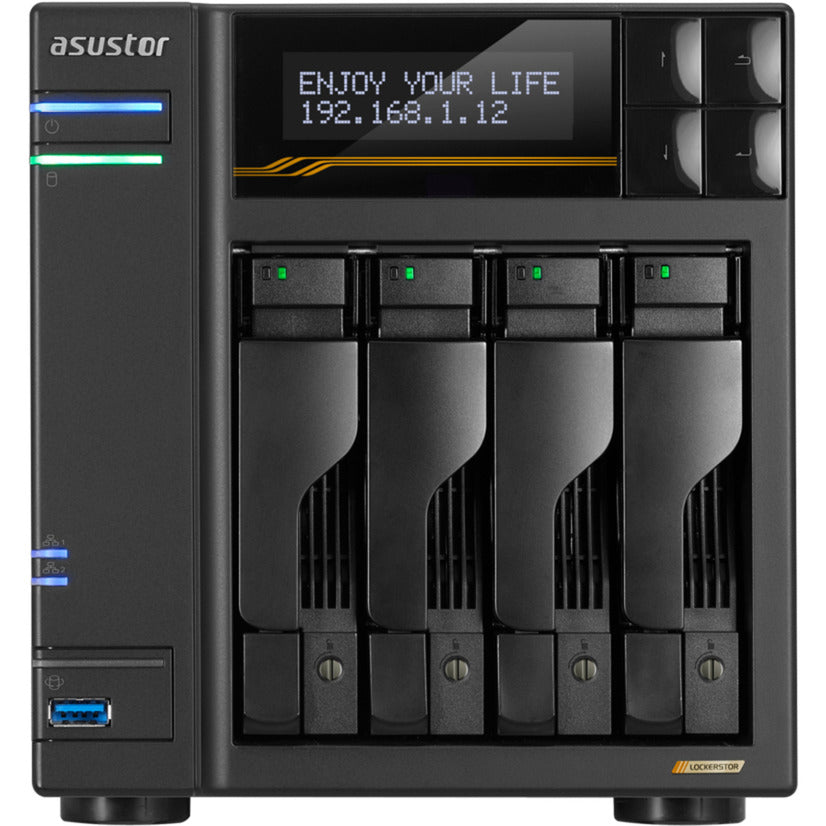 Asustor lockerstor 4 as6804t nas (zwart)