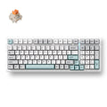 Mchose g98 pro gray blue flame orange wireless tri-mode custom mechanical, gaming toetsenbord (grijs blauw, us lay-out, ttc flame orange, 98%, rgb, hot swap, double-shot pbt, draadloos bluetooth usb-c)