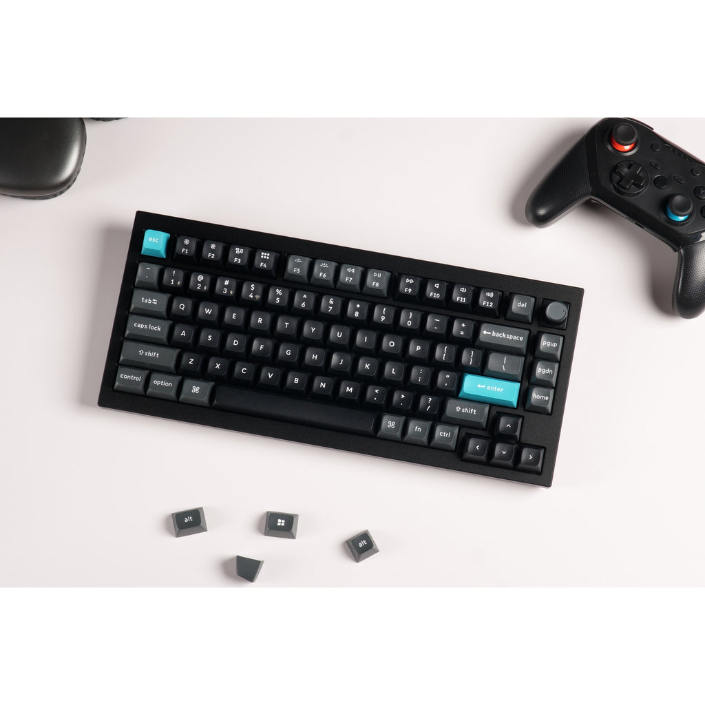 Keychron q1 ultra-m4 8k wireless custom mechanical keyboard (zwart, us lay-out (qwerty), silk pom banana, 75%, rgb, hot swap, 8k, 2.4 ghz | bluetooth 5.2 | usb-c)