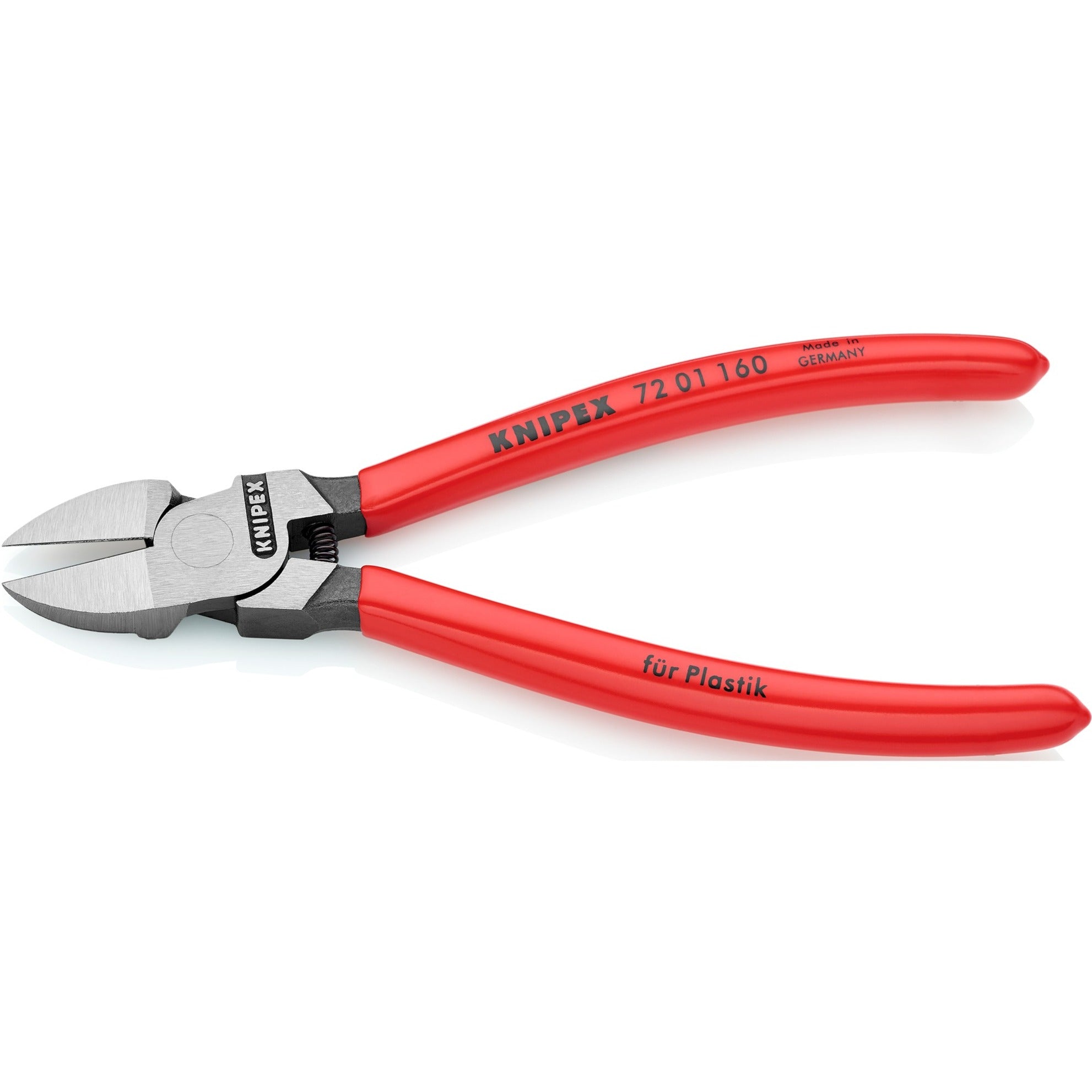 Knipex zijsnijtang voor kunststof 72 01 160 kniptang (rood)