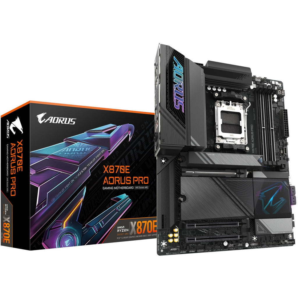 Gigabyte x870e aorus pro socket am5 moederbord (zwart, raid, 2.5gb-lan, wi-fi 7, bt, sound, atx)