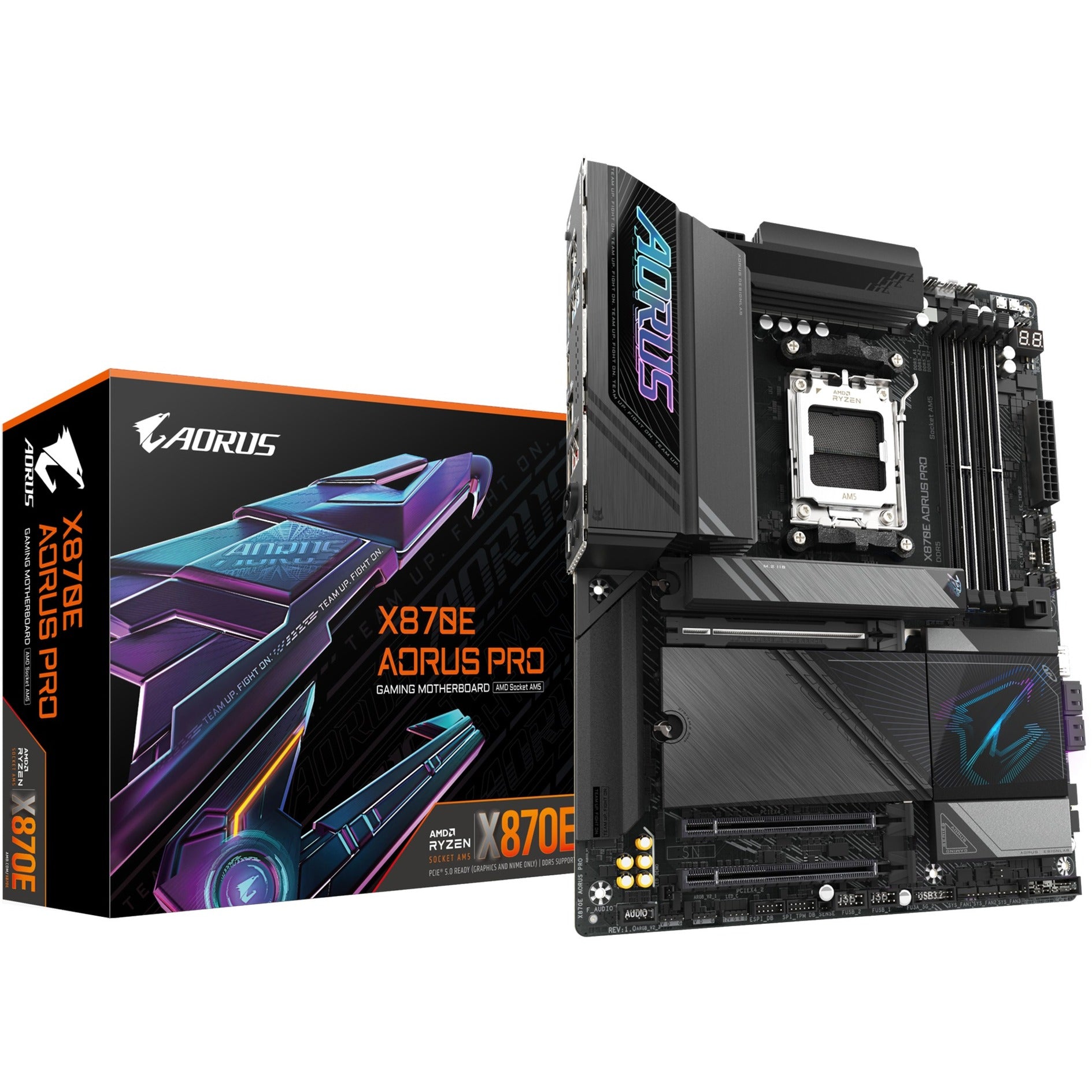 Gigabyte x870e aorus pro socket am5 moederbord (zwart, raid, 2.5gb-lan, wi-fi 7, bt, sound, atx)