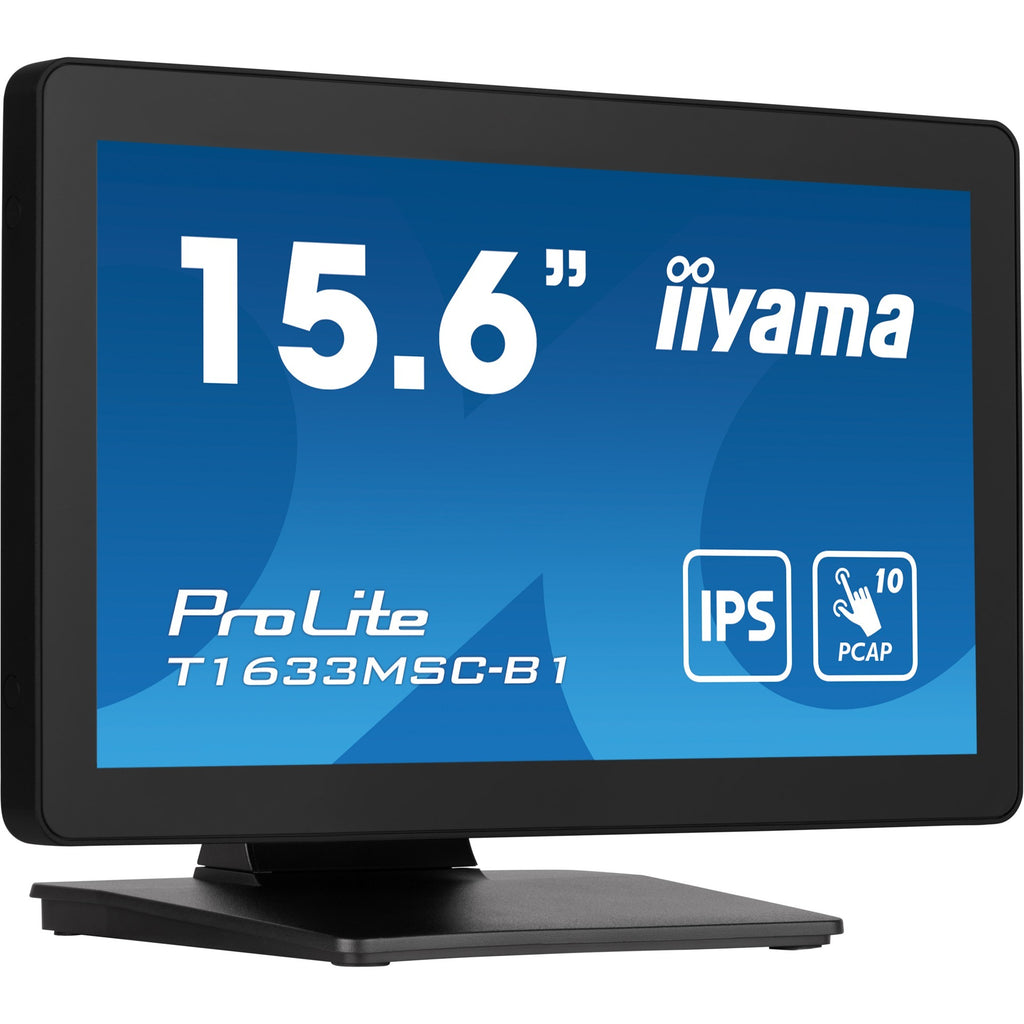 Iiyama prolite t1633msc-b1 15.6 touchscreen monitor (zwart, 1x displayport, 1x hdmi, 2x usb-a)